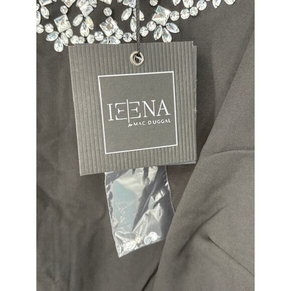 Mac Duggal Rhinestone High Neck Kimono Sleeve Cocktail Dress in Black – Size 4 - Picture 7 of 9